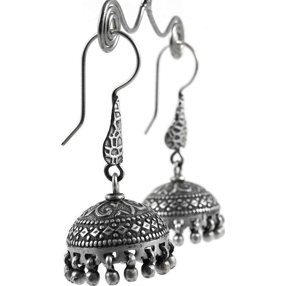 Fashion Design! 925 Sterling Silver Jhumka Earrings