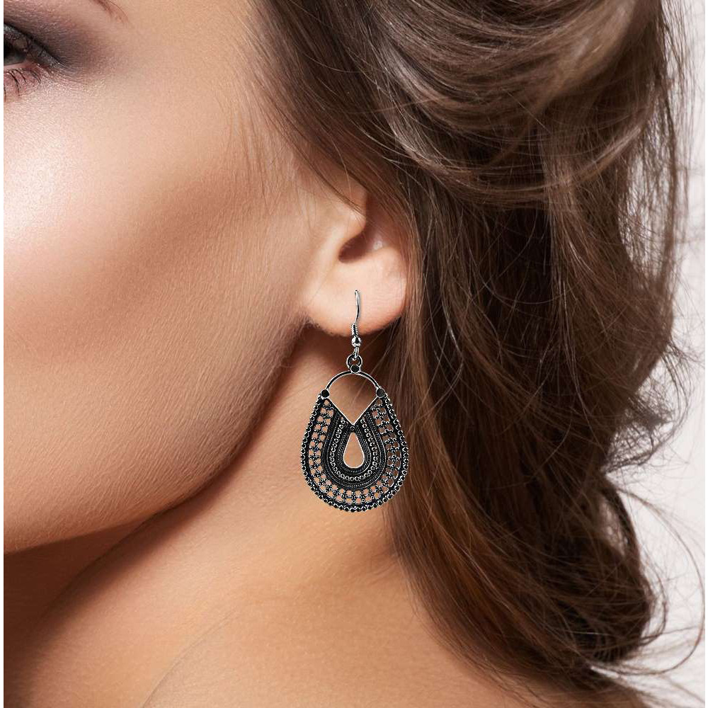 Spell  Oxidized 925 Sterling Silver Earrings