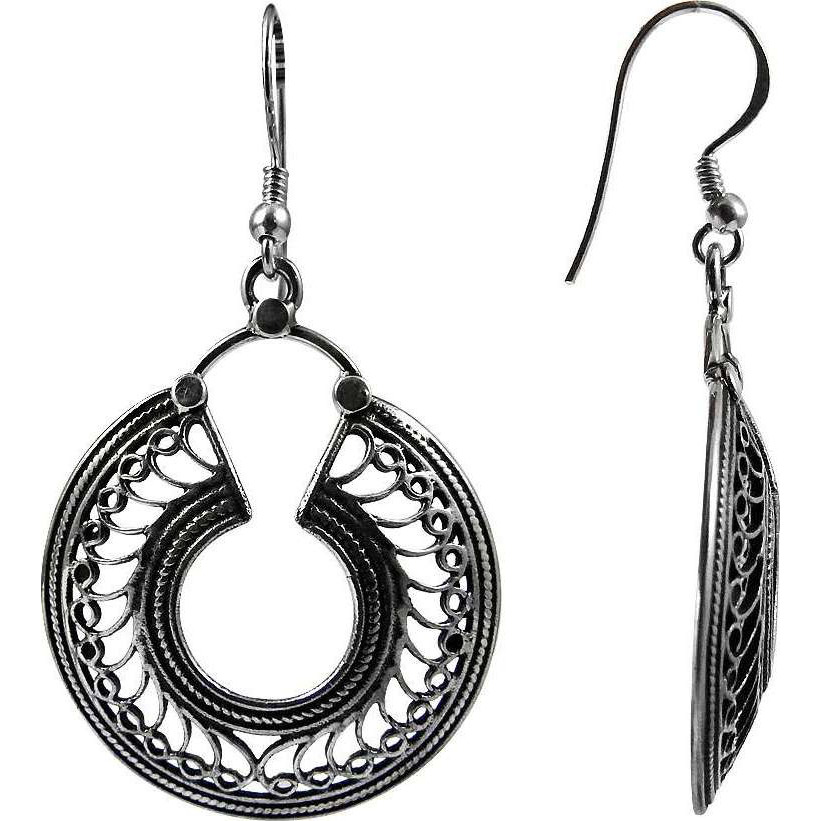 Excellent  Oxidized 925 Sterling Silver Earrings