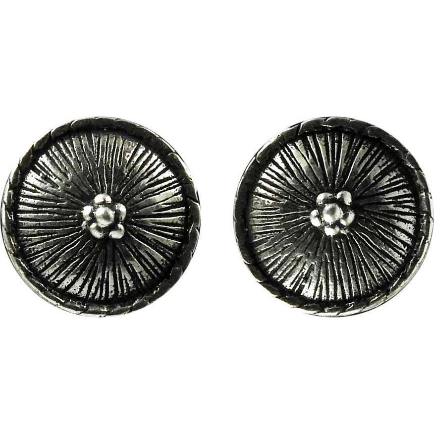 Breath Of Love  Oxidized 925 Sterling Silver Stud Earrings