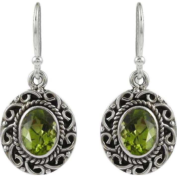 Fabulous 925 Sterling Silver Peridot Earrings