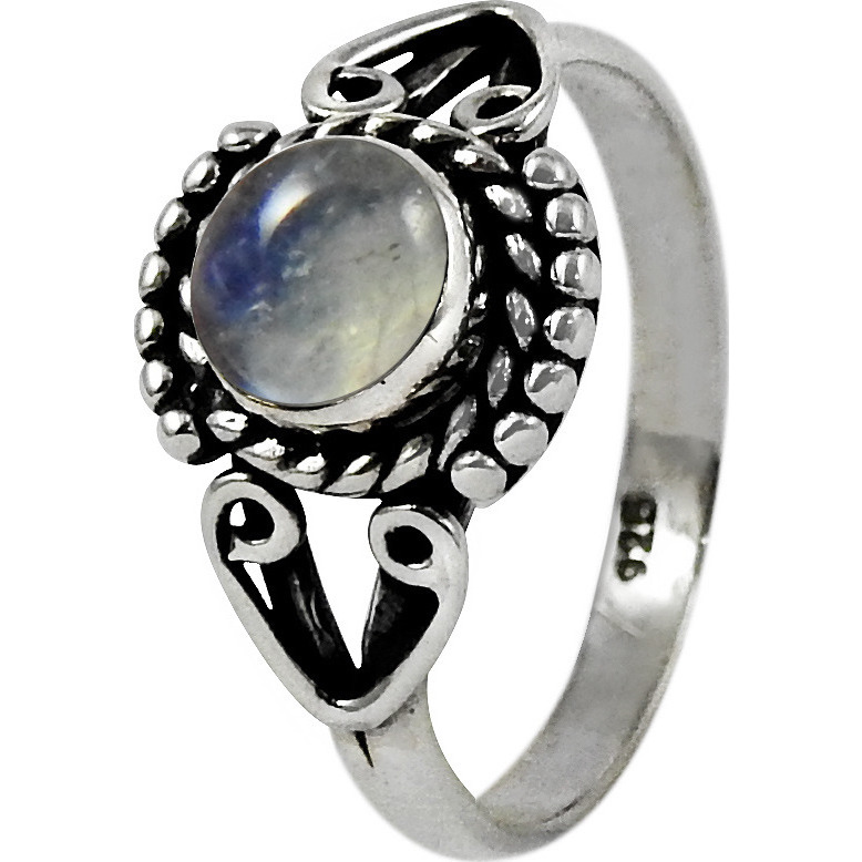 Spell  925 Sterling Silver Rainbow Moonstone Ring