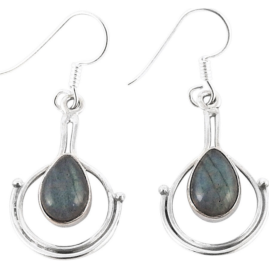 Jumbo Fantastic!! 925 Silver Labradorite Earrings