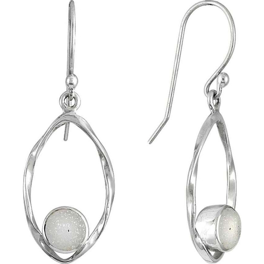 Abstract 925 Sterling Silver Druzy Earrings