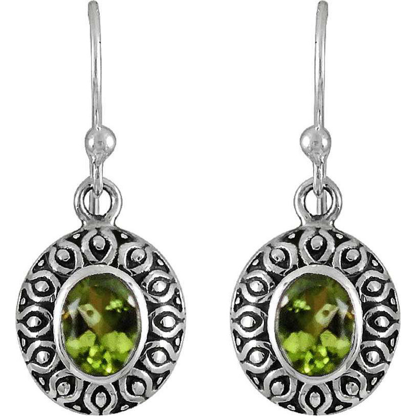 Billowing Clouds 925 Sterling Silver Peridot Earrings