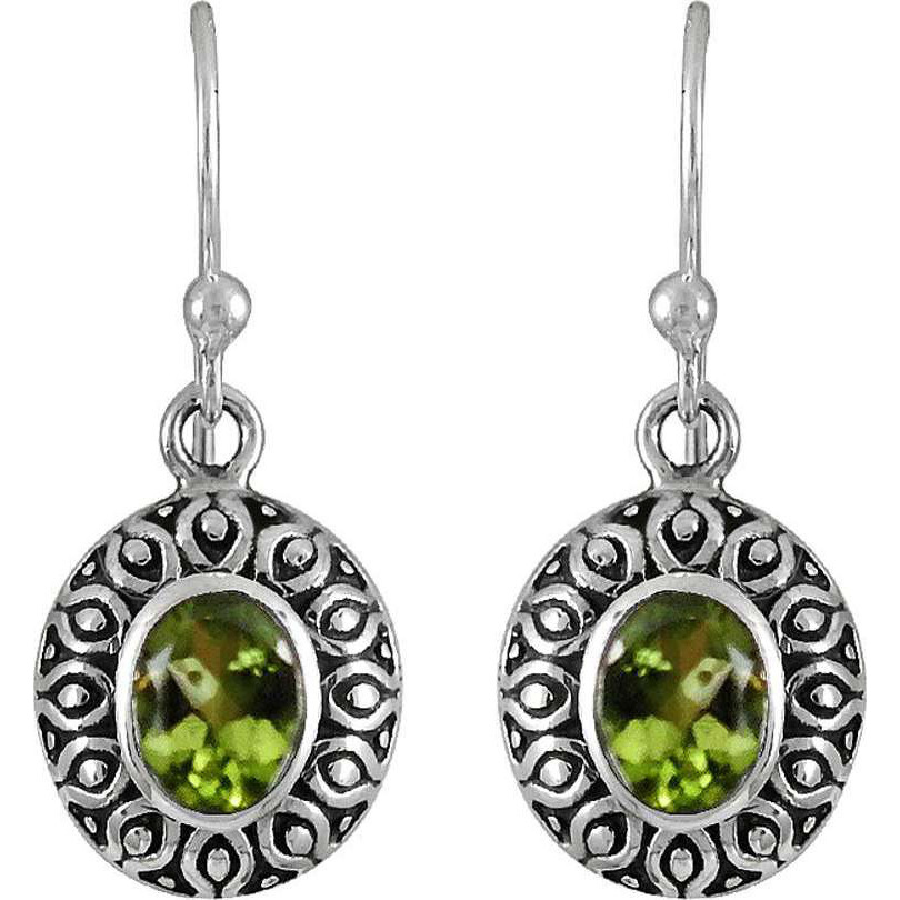 Billowing Clouds!! 925 Sterling Silver Peridot Earrings