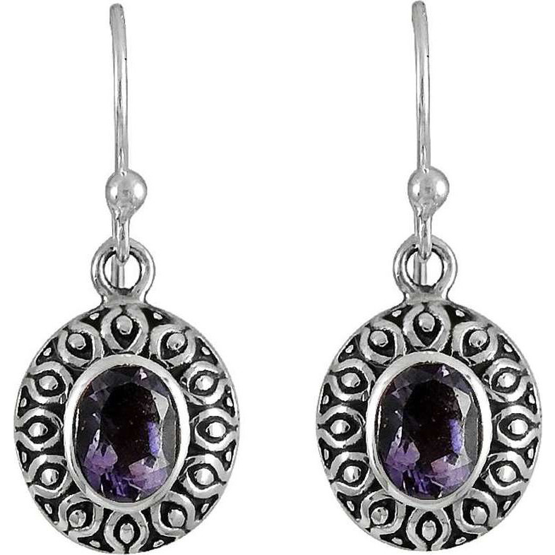 Bright Side 925 Sterling Silver Amethyst Earrings