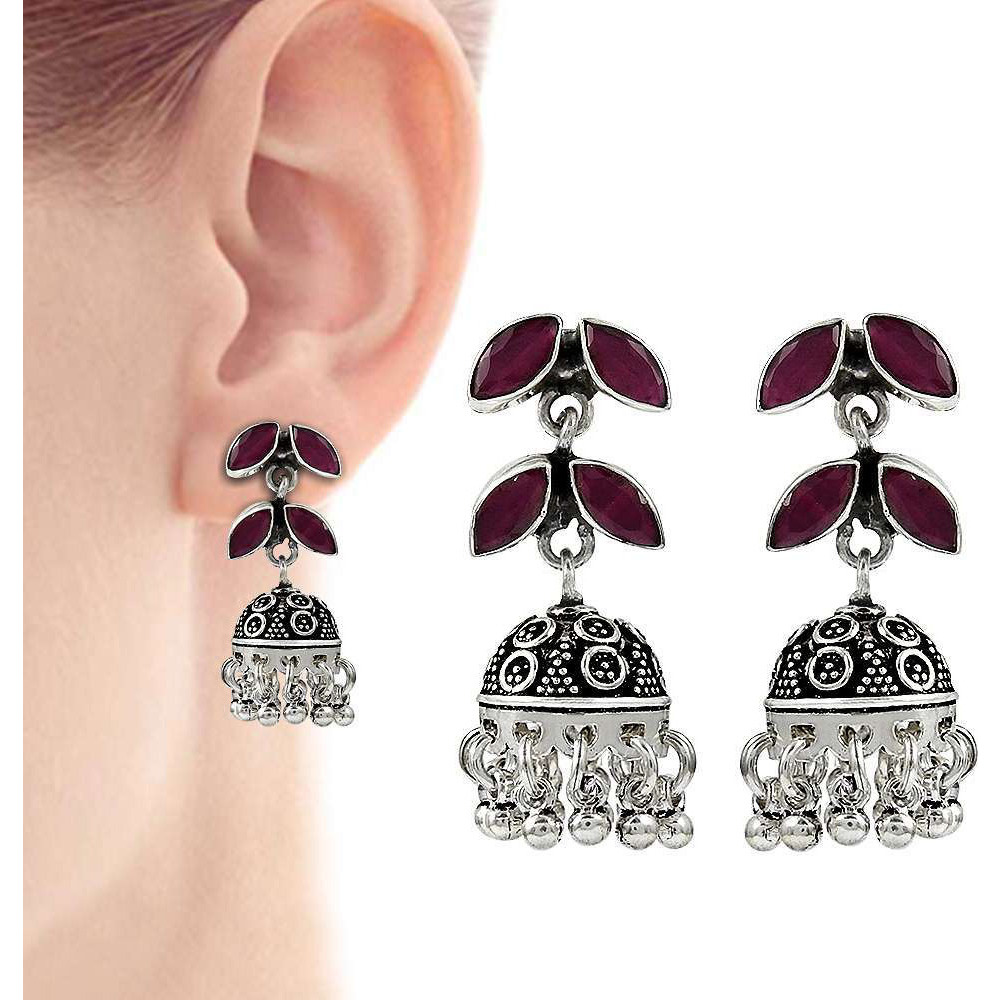 Fantastic Quality Of !! 925 Sterling Silver Ruby Earrings