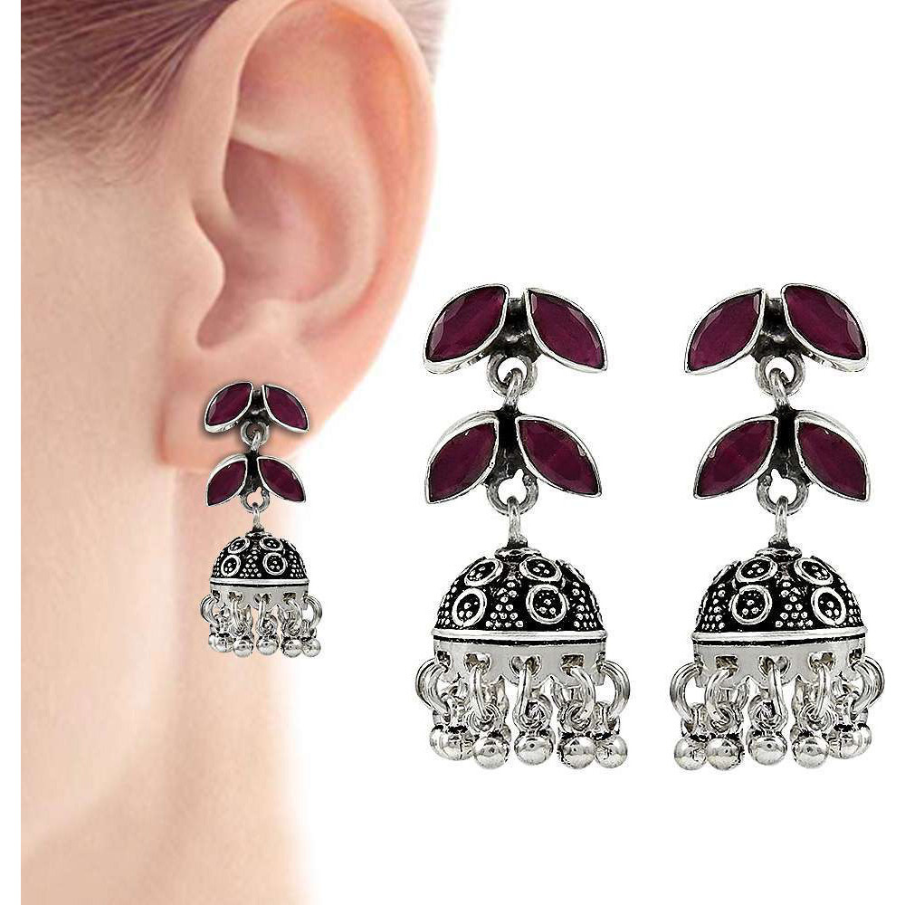 Fantastic Quality Of  925 Sterling Silver Ruby Earrings