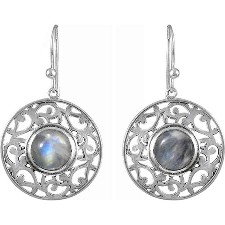 So In Love ! 925 Sterling Silver Rainbow Moonstone Earrings