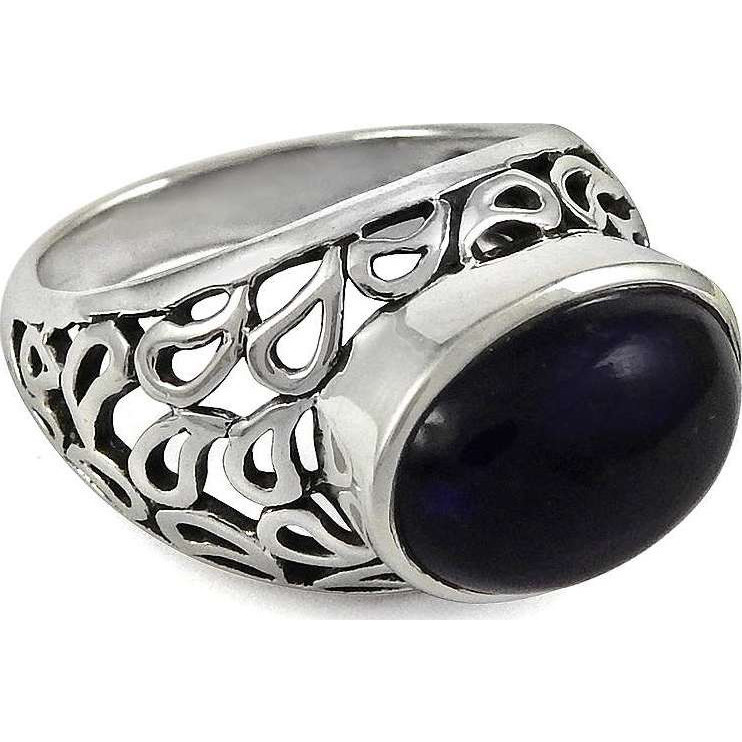 Big Delicate 925 Sterling Silver Amethyst Ring
