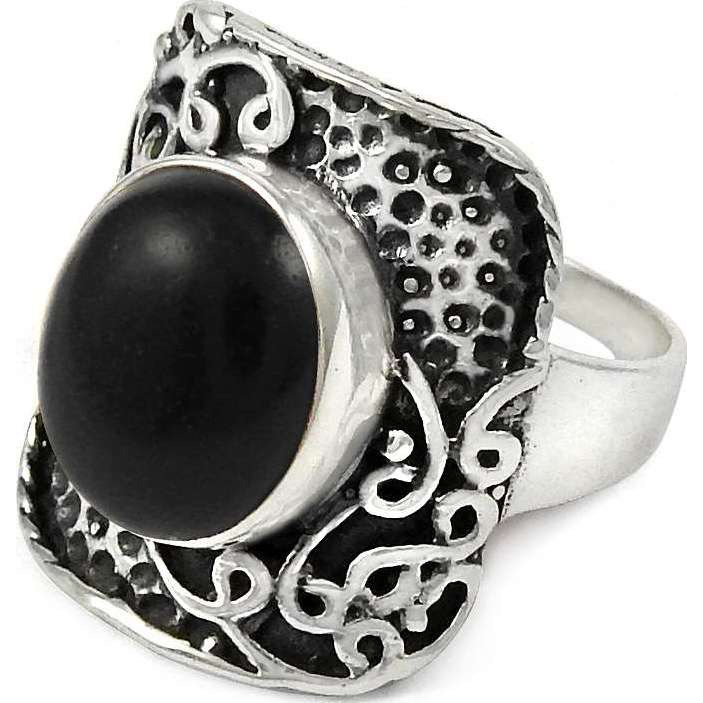 Spell! 925 Sterling Silver Black Onyx Ring