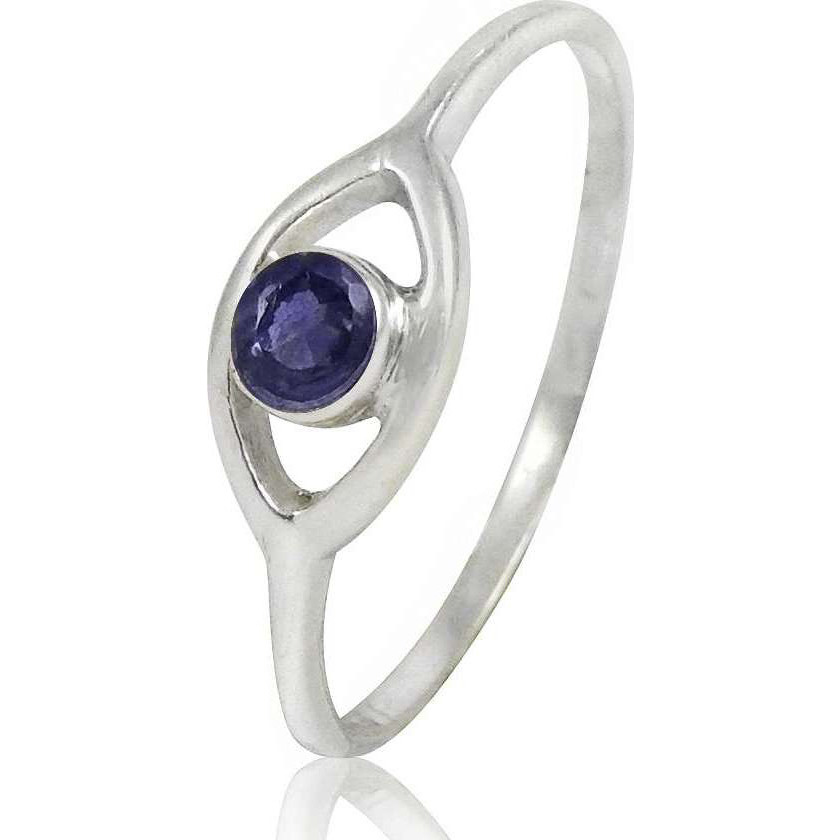 Paradise Bloom 925 Sterling Silver Iolite Ring