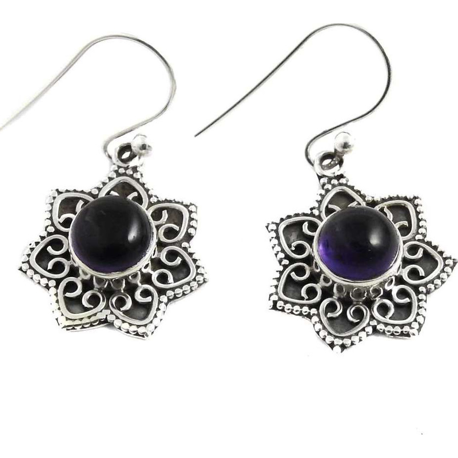 So In Love  925 Sterling Silver Amethyst Earrings