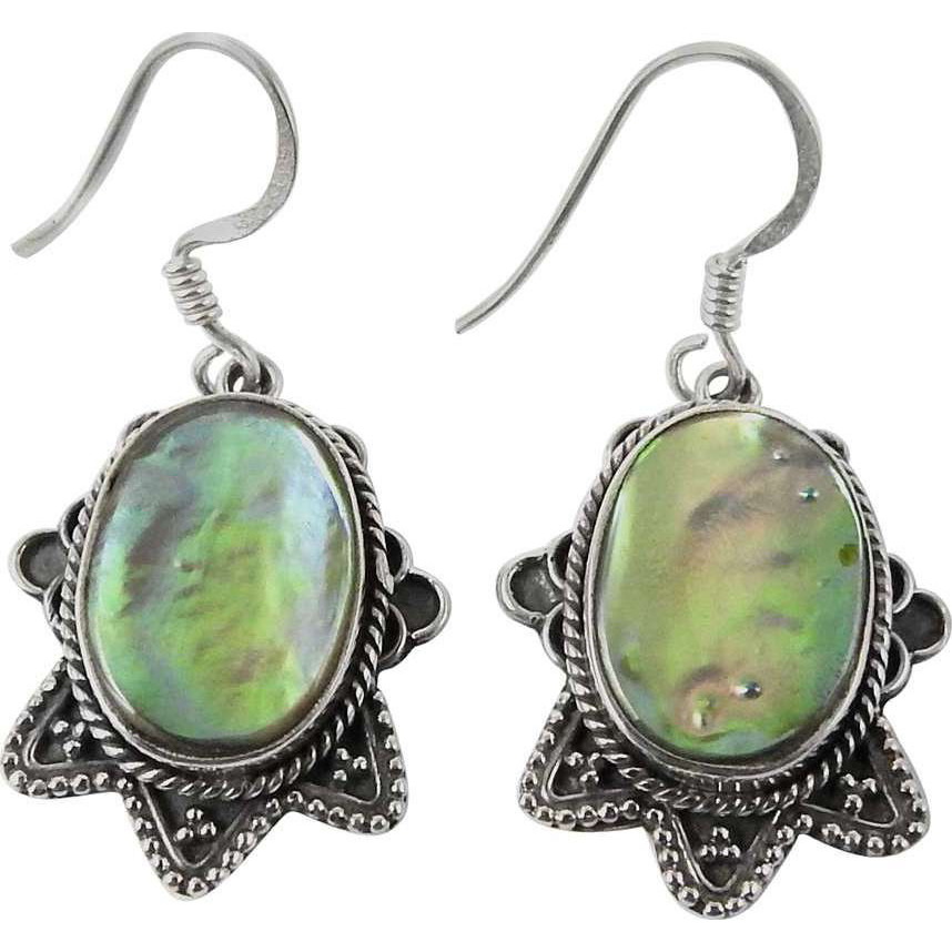 Passionate Love Ablone Shell 925 Sterling Silver Earrings