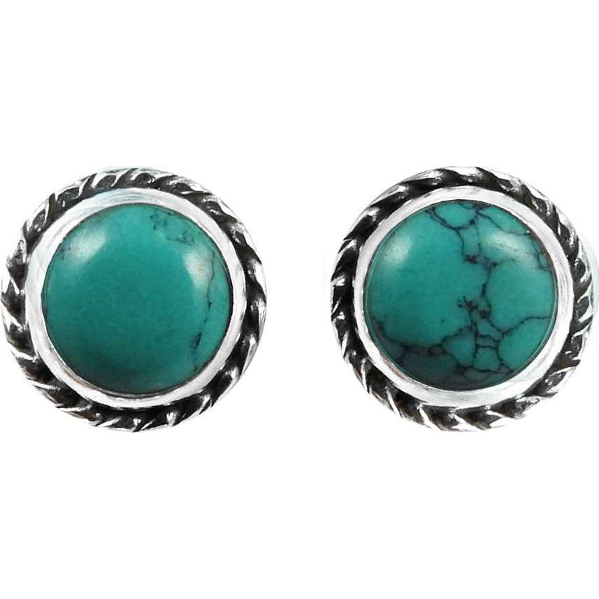 Jumbo Fantastic !! 925 Sterling Silver Turquoise Stud Earrings