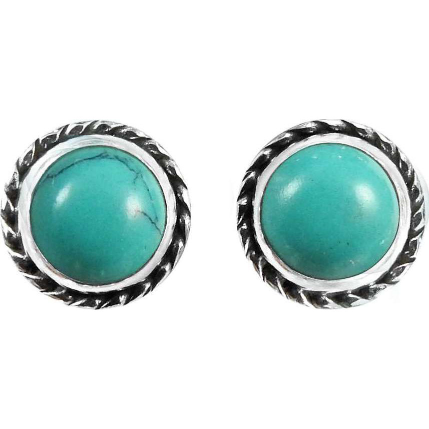 Beautiful  925 Sterling Silver Turquoise Stud Earrings