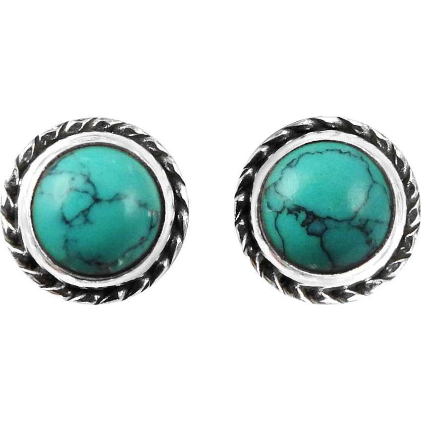 Cute ! Turquoise 925 Sterling Silver Earrings