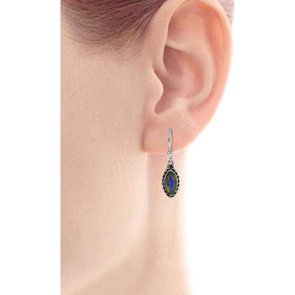 A Secret 925 Sterling Silver Labradorite Earrings