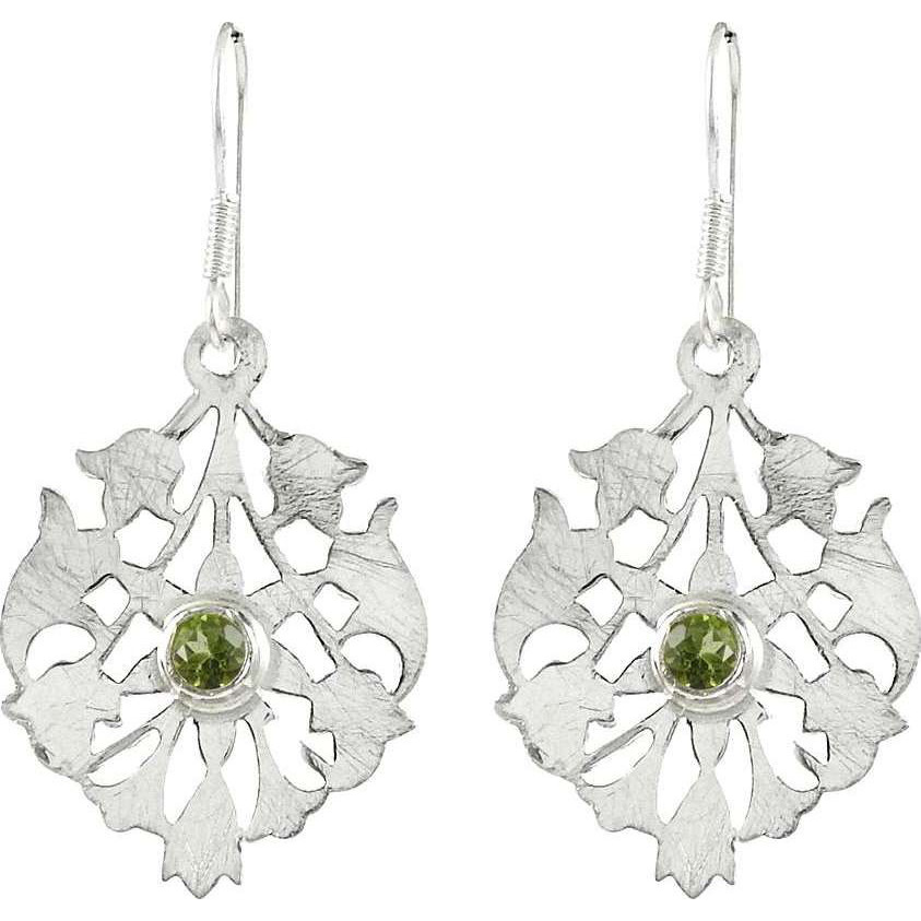 New Style Of 925 Sterling Silver Peridot Earrings