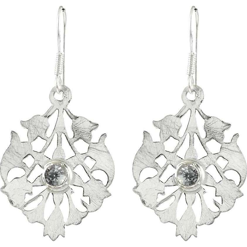 Gorgeous Design 925 Silver Blue Topaz Earrings