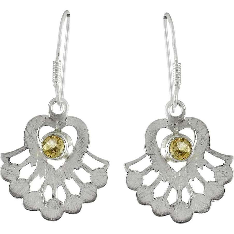 Before Time 925 Sterling Silver Citrine Earrings