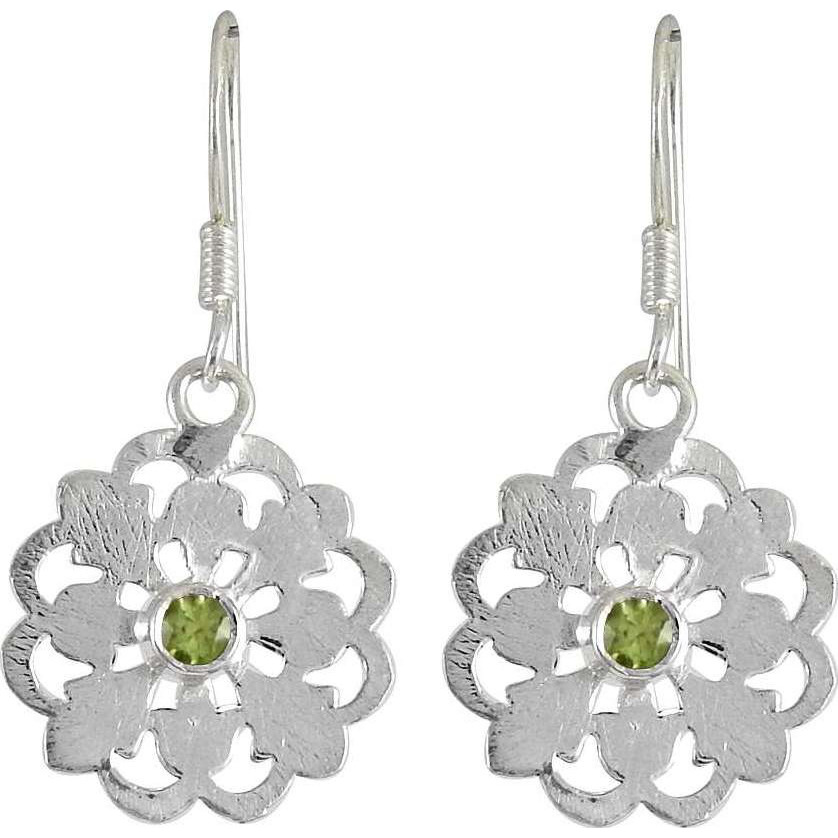 Lilac Kiss! 925 Silver Peridot Earrings