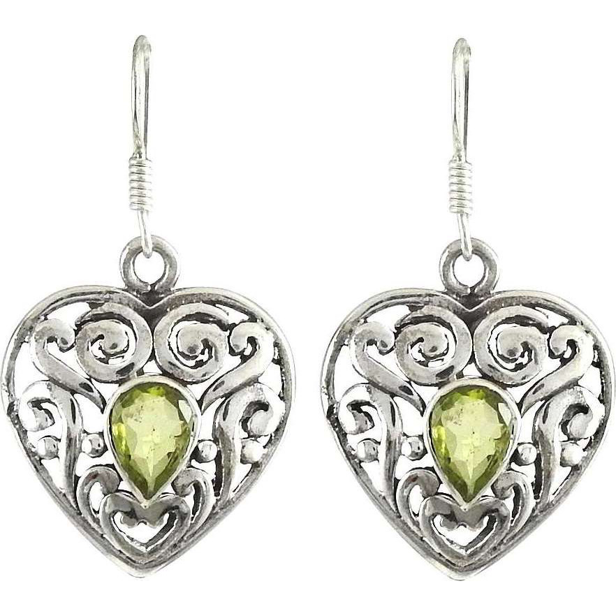 Mystic Princess 925 Silver Peridot Earrings