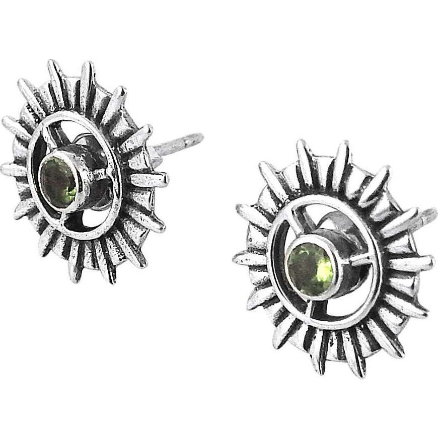 Large Peridot 925 Sterling Silver Earrings