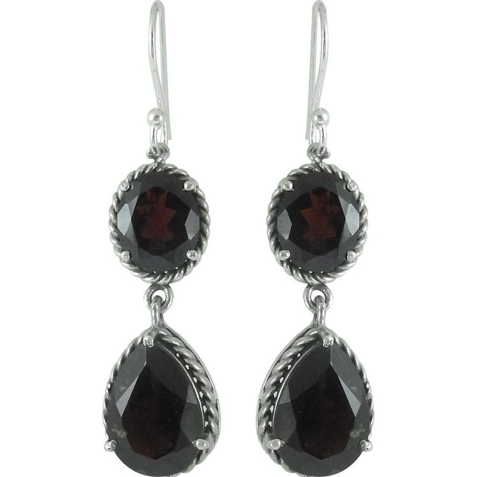 New Fashion !! Garnet 925 Sterling Silver Earrings