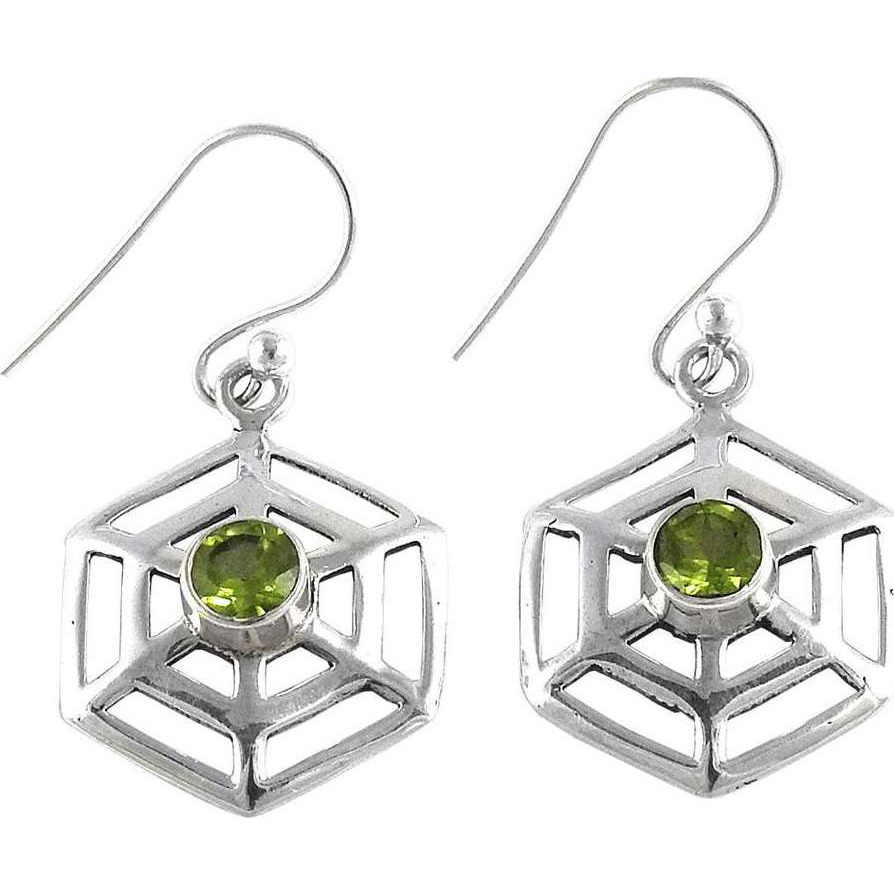 Big Falling In Love ! Peridot 925 Sterling Silver Earrings