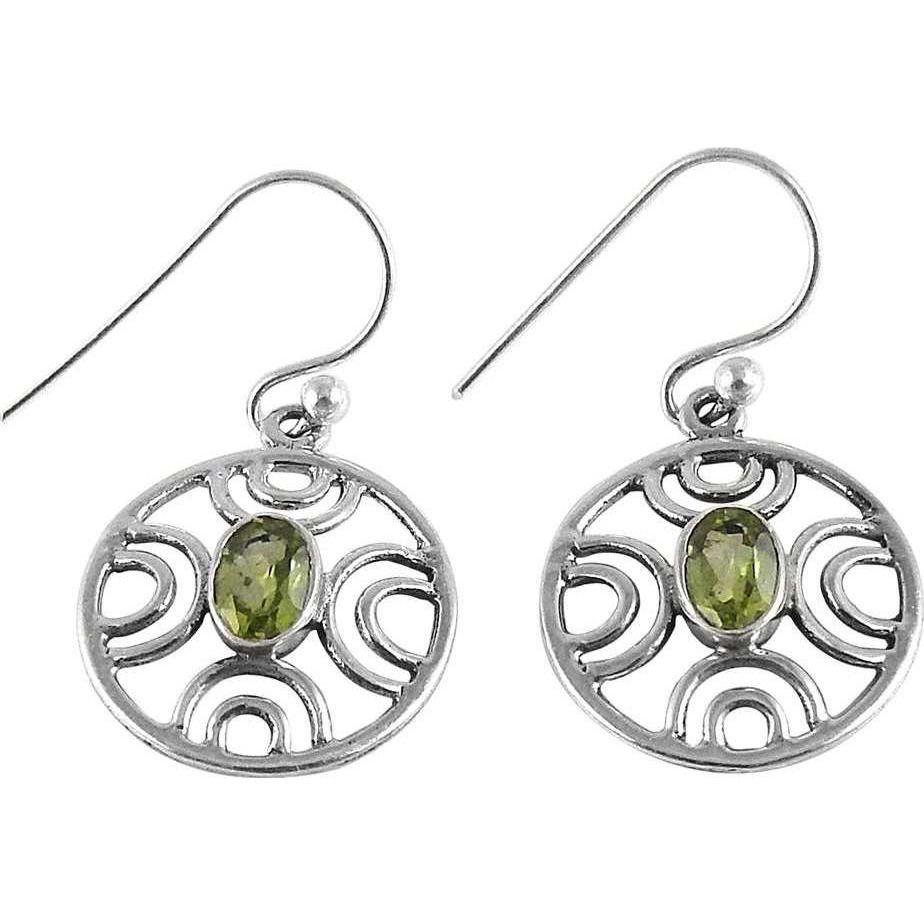 Big Excellent ! Peridot 925 Sterling Silver Earrings