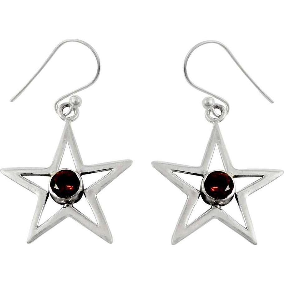 Just Perfect Garnet 925 Sterling Silver Earrings