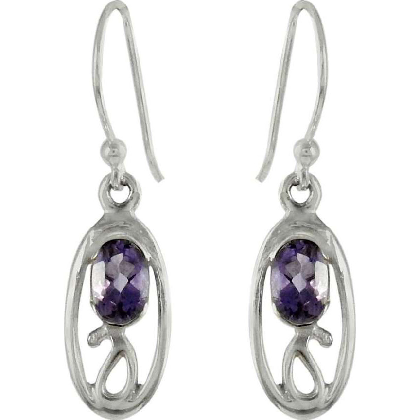 The One Amethyst 925 Sterling Silver Earrings
