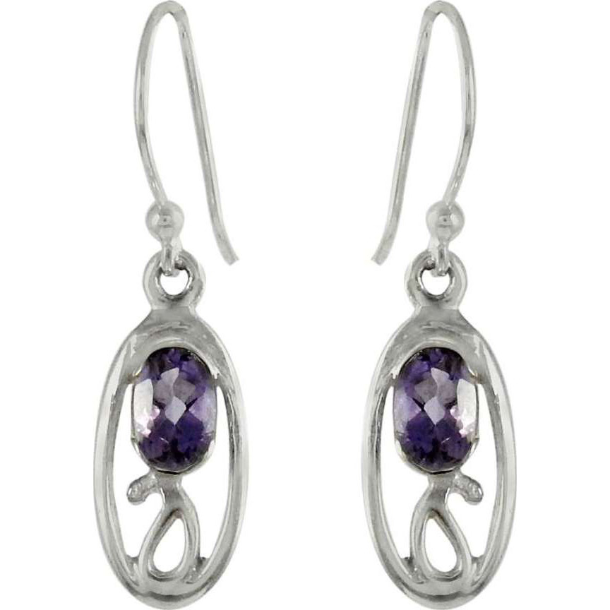 The One!! Amethyst 925 Sterling Silver Earrings