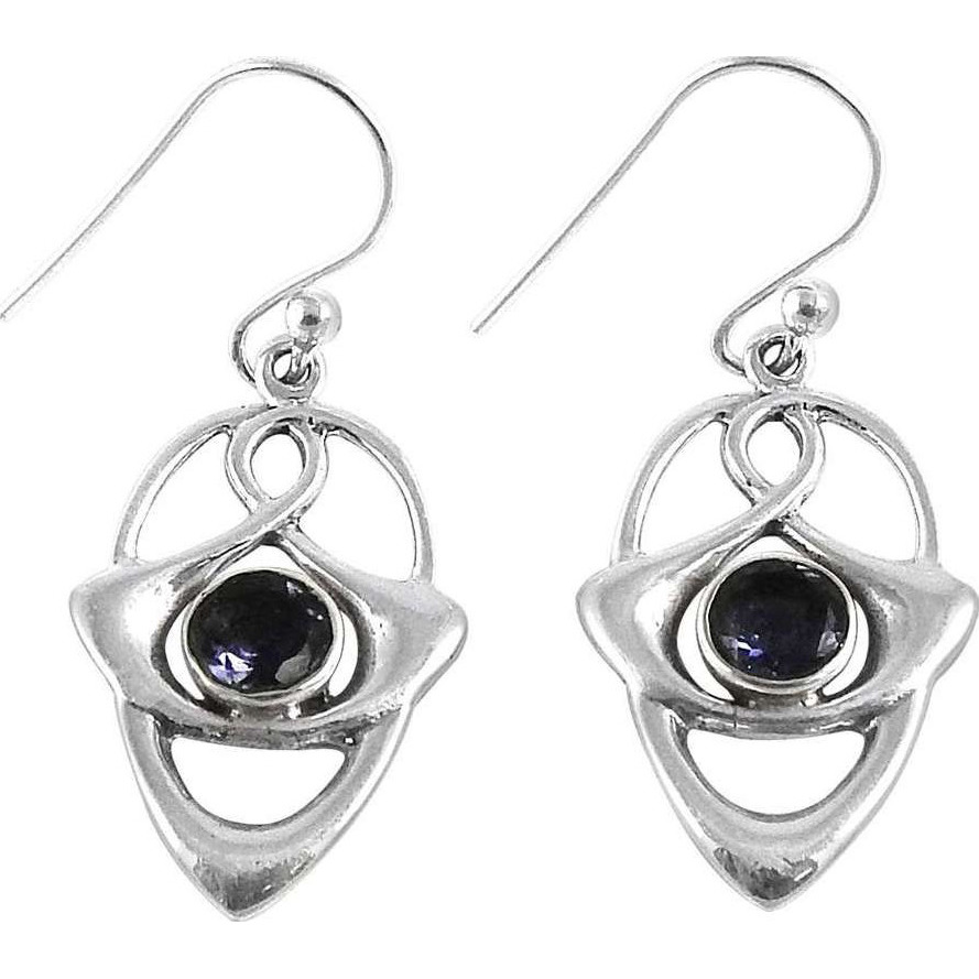 Jumbo Fantastic Iolite 925 Sterling Silver Earrings