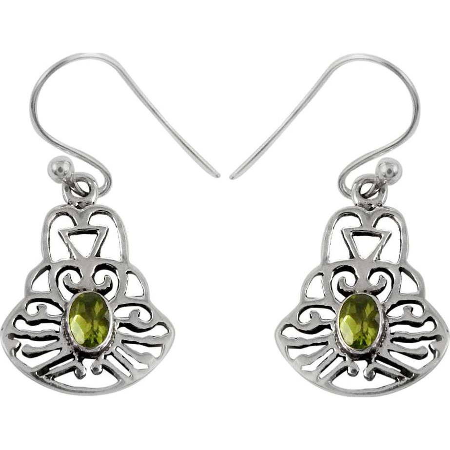 Big Fabulous!! Peridot 925 Sterling Silver Earrings