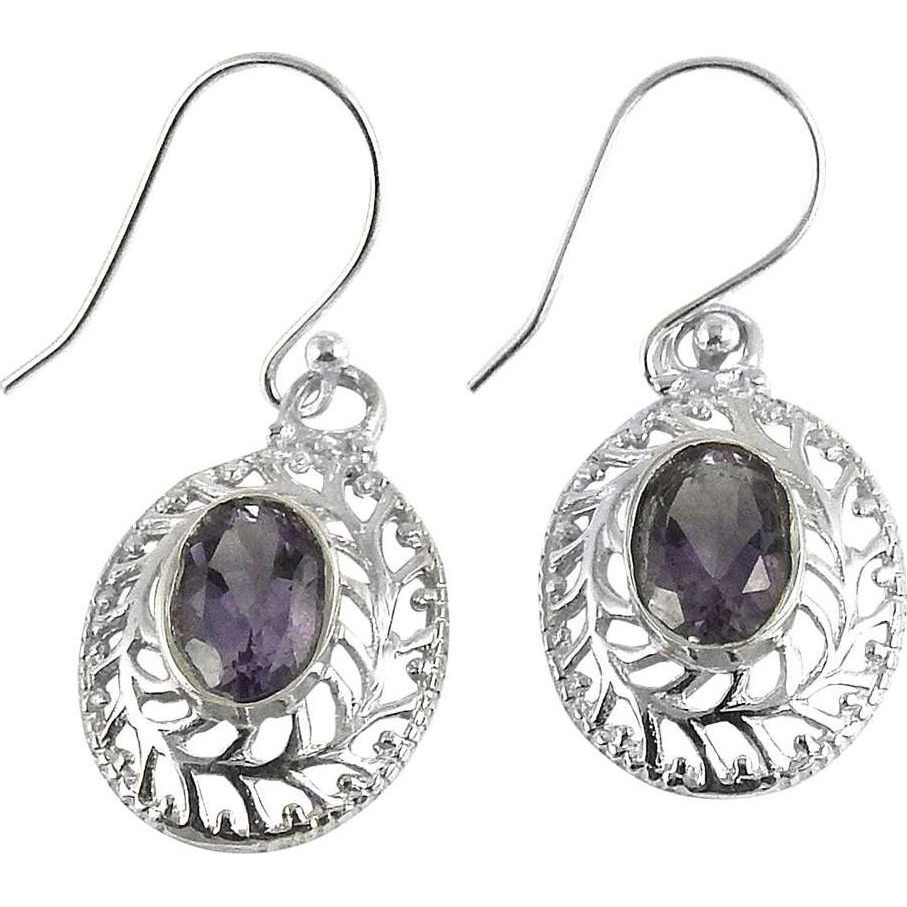 Bright Side  Amethyst 925 Sterling Silver Earrings