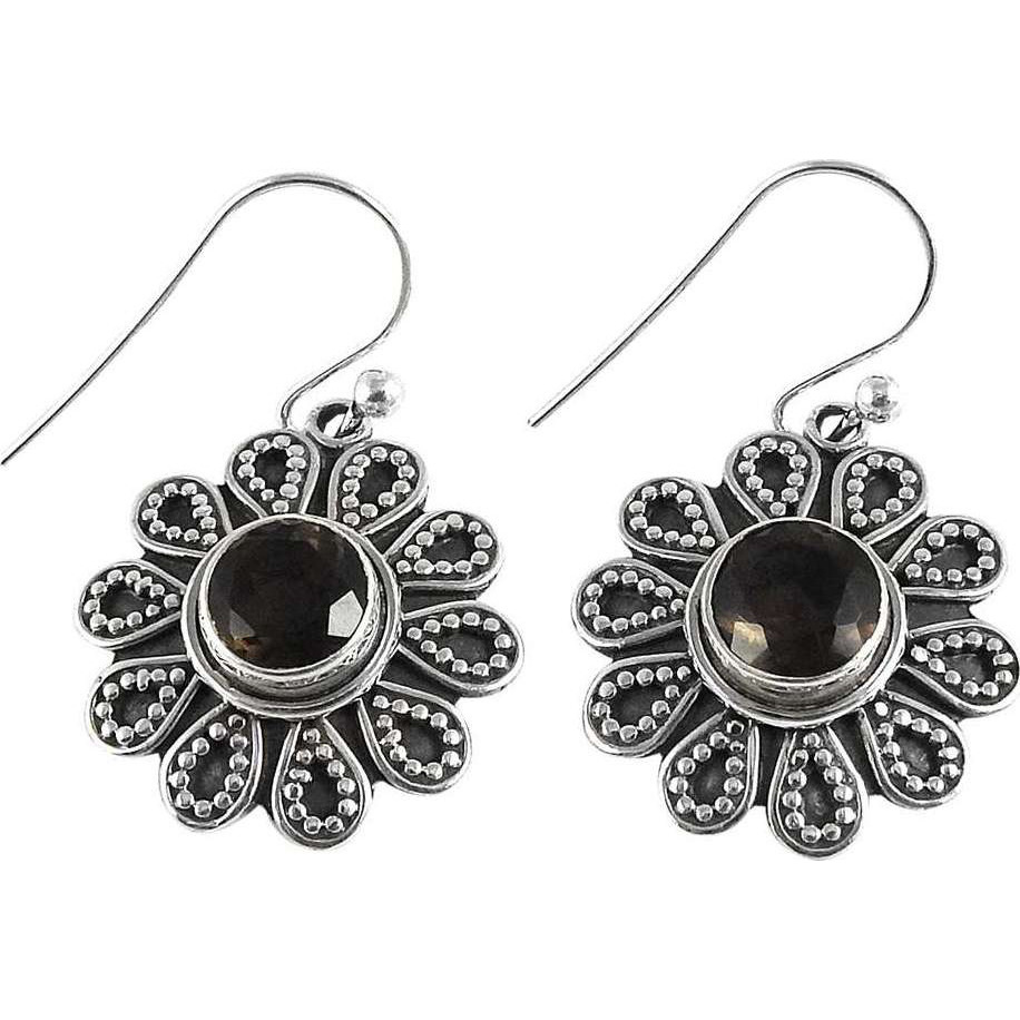 Captivating  Smoky Quartz 925 Sterling Silver Earrings
