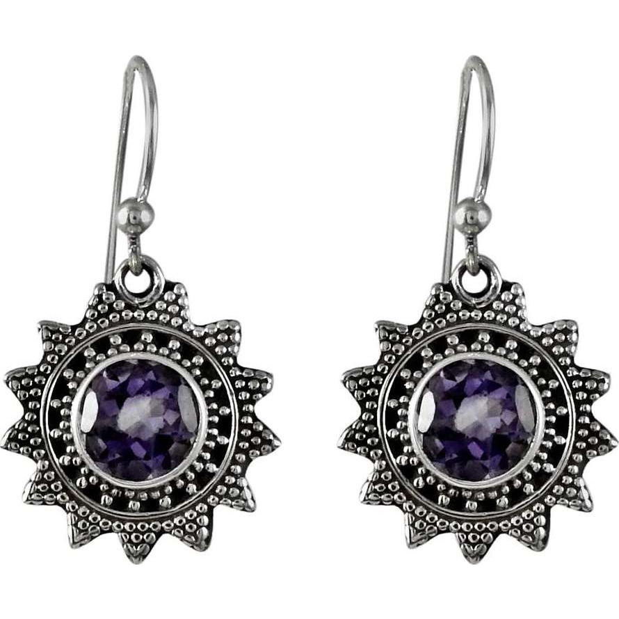 Fashion Design ! Amethyst 925 Sterling Silver Earrings