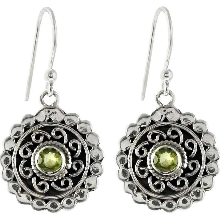 Large Stunning Peridot 925 Sterling Silver Earrings