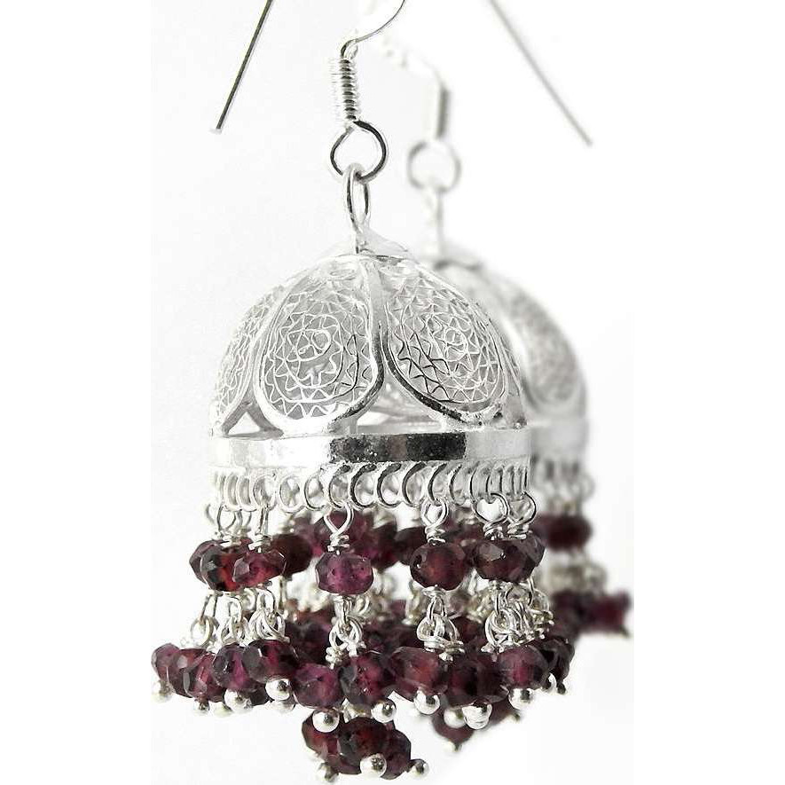 Passionate Modern Style Of  Ruby 925 Sterling Silver Earrings