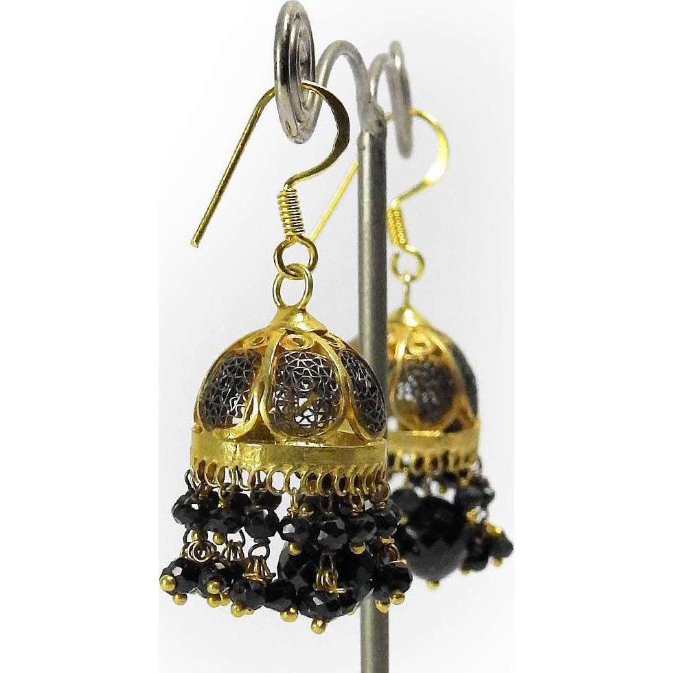 Fine  Black Onyx 925 Sterling Silver Earrings