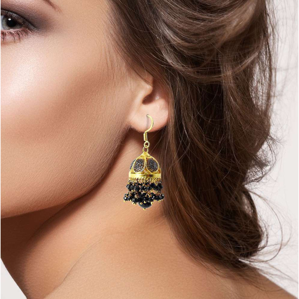 Royal Style  Black Onyx 925 Sterling Silver Earrings
