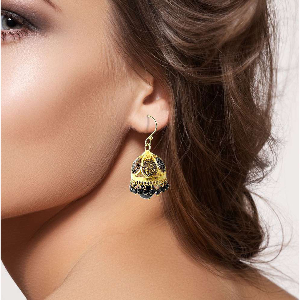 Large Stunning  Black Onyx 925 Sterling Silver Earrings
