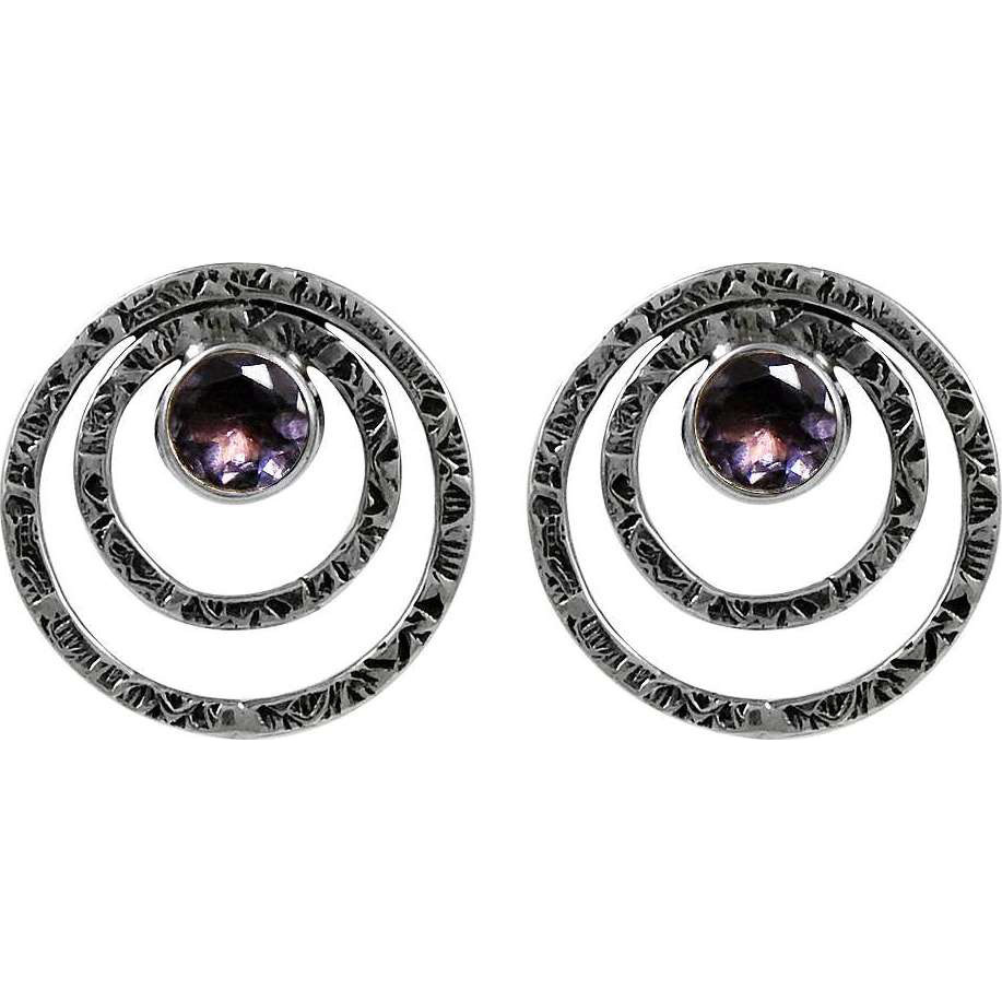 Blooming Garden Amethyst 925 Sterling Silver Earrings