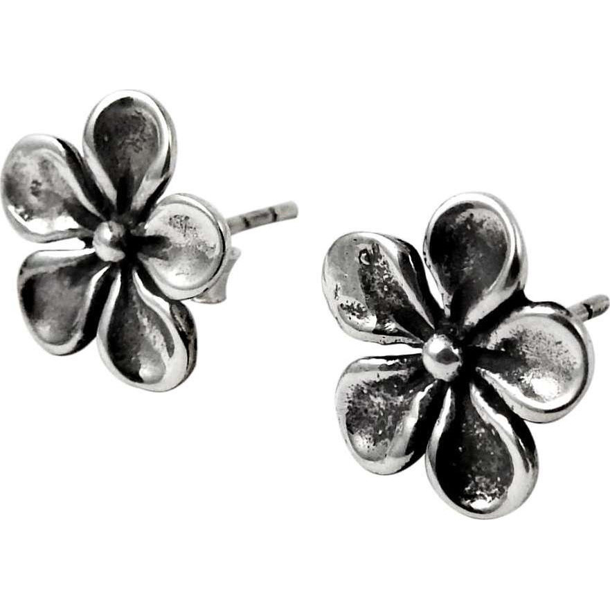 925 Sterling Silver Flower Design Earrings