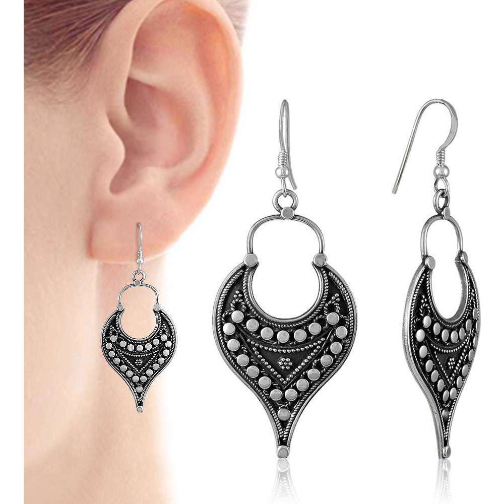 Ethynic Design ! 925 Sterling Silver Earrings