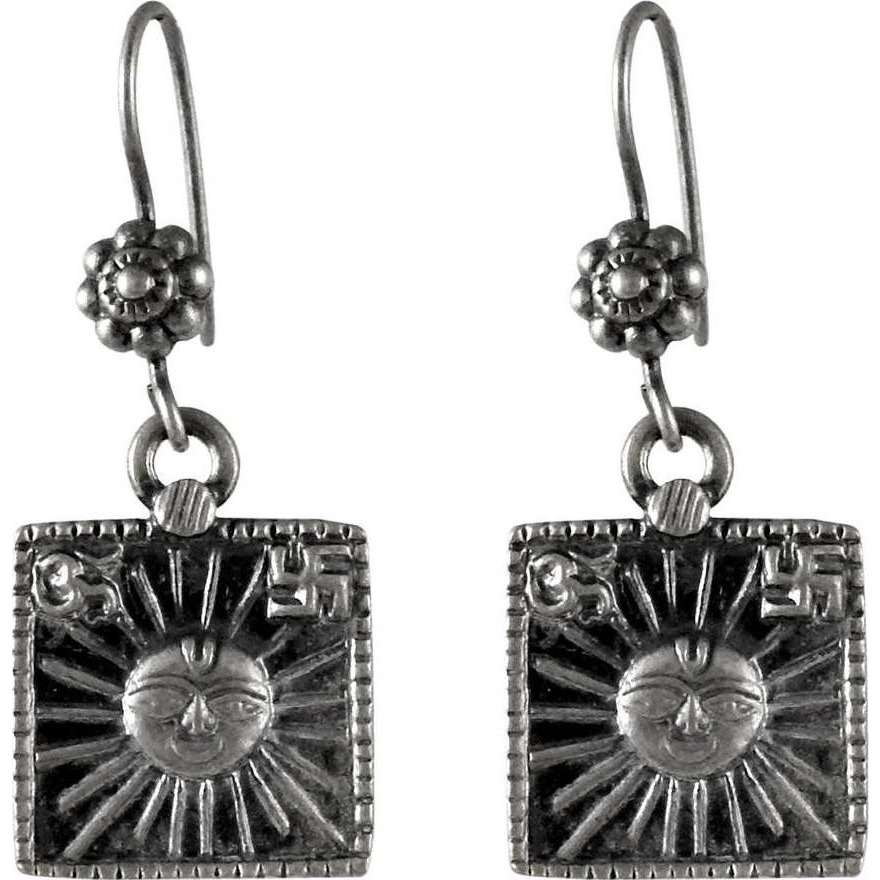 Sun Style!! 925 Sterling Silver Earrings