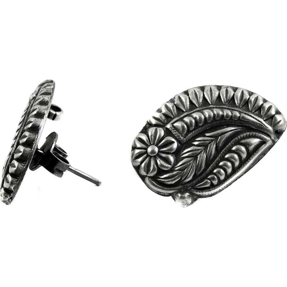 Leaf Style  925 Sterling Silver Earrings